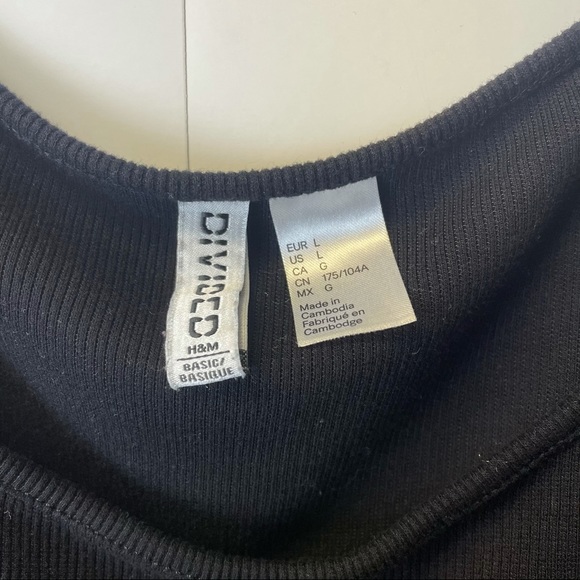 H&M Divided black basic tunic short dress large - Picture 4 of 4
